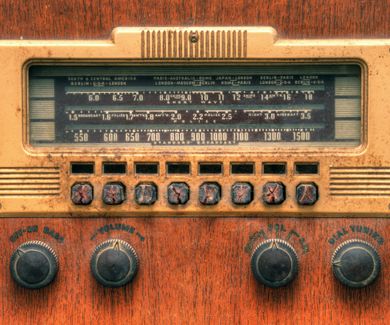 vintage antique radio dial